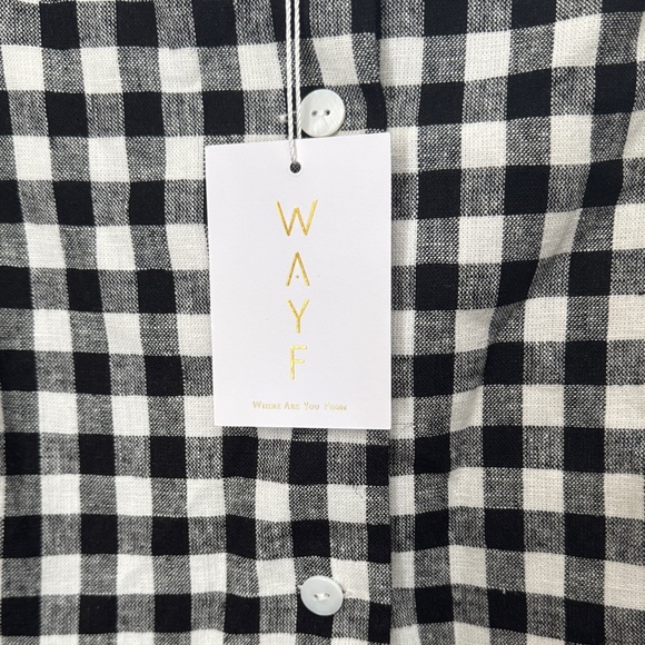 Wayf Black and White Checkered Top - Picture 5 of 7